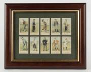 c1898-1915 cigarette & trade cards, noted 1898 Ogdens "Cricketers & Sportsmen" (3); 1915 Wills "Overseas Dominions (Australia)" [50]. Poor/G. - 2