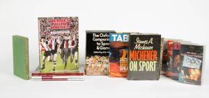 BALANCE OF SPORTS LIBRARY, noted magazines "Sports Collector" issues 1-11; "Association of Sports Historians Newsletter" (17); "Wicket Maiden Quarterly" (7); books (24) with "Heroes with Haloes - St.Kilda's One Hundred Greatest" [Sydney, 1995]; auction ca