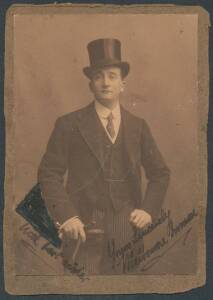 MELBOURNE INMAN, signed photograph. {Melbourne Inman was the Worlds Billiards Champion in 1908, 1909, 1912, 1913, 1914 & 1919}.