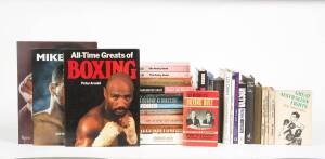BOXING LIBRARY, noted "Kampioene Van Die Bokskryt" by Topsy Smith [Johannesburg, 1946]; "Les Darcy - The Legend of the Fighting Man" by Fenton (signed) [Sydney, 1994]; "Somebody Up There Likes Me" by Rocky Graziano [London, 1956]. Fair/VG condition.