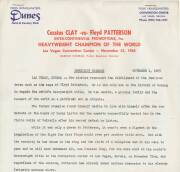 MUHAMMAD ALI v FLOYD PATTERSON: Archive for 1965 World Heavyweight title fight, with pre-fight press releases (5); Western Union telegram; manuscript notes re fight (4 pages); radio scripts; range of press & magazine clippings.
