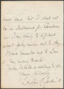 DOUGLAS JARDINE, 1928 (18 Dec) letter headed "Kilmory, Point Piper" declining an invitation for Christmas night, and explaining he was going to a place about forty miles from Melbourne to stay, with lovely Jardine signature.