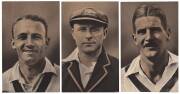 &nbsp;1936 Real Photogravure Portrait postcards "Australian & English Cricketers 1936-37", complete set comprising Bradman, Brown, Chipperfield, Darling, Fingleton, Fleetwood-Smith, Grimmett, McCabe, Oldfield, O'Reilly, Allen, Duckworth, Fagg, Fishlock, Hammon