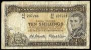 Australia 1966 50c (17); banknote range with 10/- Coombs/Wilson, $1 "CofA" Phillips/Randall (2) and "Australia" Johnston/Stone ( 23, with a single and consecutive runs of 3, 4, 5 & 10; $2 "CofA" Coombs/Wilson (2), Phillips/Randall (4), Phillips/Wheeler (3