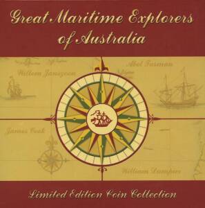 Australia: 1988/1989/1990 silver Holey Dollar & Dump sets, presented in book form, 2001 Centenary of Federation, 20 Coin Collection Album and 2003 Masterpieces in Silver, "Port Phillip Patterns" set of 4: 2002 Cook Islands $1.00, 1oz Queen Mother silver p