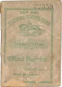 PHAR LAP'S 34th RACE - 1930 MELBOURNE CUP: "Cup Day, Victoria Racing Club, Spring Meeting 1930, Official Programme", showing Phar Lap in the Melbourne Cup (first). 34 starts. 22-2-2. Fair/Good condition.