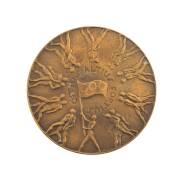 1956 Melbourne Participation Medal, in bronze, designed by Andor Mezaros, minted by K.G.Luke in Melbourne, 63mm diameter. - 2