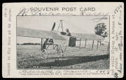 1917 (Nov 23) Adelaide-Gawler #16 Souvenir Postcard flown by RG Carey in his 60hp Bleriot (ex Guillaux) on the first official airmail service in South Australia with KGV 1d red tied 'ADELAIDE/NO23/17/STH AUSTRALIA' datestamp, Cat $2,750. [100 cards flown;