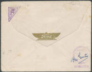 1917 (Nov 23) Adelaide-Gawler #17 cover flown by RG Carey in his 60hp Bleriot (ex Guillaux) on the first official airmail service in South Australia endorsed 'By aerial post in the Bleriot Aeroplane' with KGV ½d green (2) tied 'ADELAIDE/NO23/17/STH AUSTRA - 2