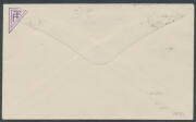 1919 (Nov 12) England-Australia #27 flown cover addressed to 'Lieut Keith M Smith' in his own handwriting with his signature 'Keith Smith' on face bearing a fine example of the Ross Smith vignette tied by black oval FIRST AERIAL MAIL/RECEIVED/26FEB1920/GR - 2