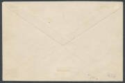 1919 (Nov 12) England-Australia #27f forged cover addressed to 'Mrs J Harper, 58 Edward Street, Elsternwick S4, Melbourne' bearing a genuine example of the Ross Smith vignette and genuine 'socked-on-nose' black oval 'FIRST AERIAL MAIL/RECEIVED/26FEB1920/G - 2