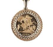 1980 QEII proof half sovereign x2. The first cased with certificate. The second &nbsp;as a necklace with a 9ct gold mount and chain.