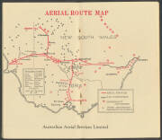 Australian Aerial Services Limited: Time Table & General Information booklet, issued 1st March 1929; 38pp with route map, advertisements, schedules, articles, etc. Attractive and very scarce. - 2