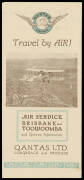 QANTAS FLIGHT SCHEDULES: A collection of 1927-55 publications regarding flight schedules, routes, timetables, etc., including several early and very scarce items. (30). All different.