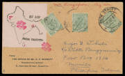 1927&nbsp;(Oct 14) England-Australia #113 intermediate cover to Philippines&nbsp;endorsed "Via Singapore By Air" carried by&nbsp;Capt WA Lancaster&nbsp;and&nbsp;Mrs Keith Miller&nbsp;in an Avro Avian with India KGV &frac12;a green (3) tied 'PARK STREET/18DEC27/CALCUTTA' also tying special 'B