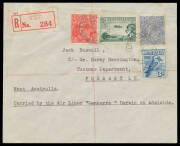 1929 (June 10) Sydney-Darwin-Adelaide-Sydney #139/140 two covers flown by Les Holden in the DH86 'Canberra' on the Commonwealth Civil Aviation Department survey charter flight carrying CL Abbot, Minister of Home Affairs, the former endorsed 'BY FIRST AERI