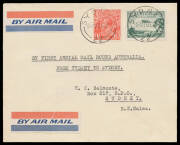 1929 (June 10) Sydney-Darwin-Adelaide-Sydney #139/140 two covers flown by Les Holden in the DH86 'Canberra' on the Commonwealth Civil Aviation Department survey charter flight carrying CL Abbot, Minister of Home Affairs, the former endorsed 'BY FIRST AERI - 2