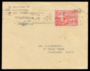 1932 (Aug 15) Brisbane-Brisbane #278 intermediate cover carried within Victoria on the first aerial circumnavigation of Australia by a woman endorsed 'By Courtesy Of Mrs HB Bonney on the 'Round Australia/Melbourne to Wangarratta' signed Mrs Harry Bonney o