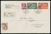 1933 (March 9) Switzerland-Australia #306 cover carried by Dr Carl Nauer endorsed 'Für den Flug "Schweiz-Australien" bestimmt' franked with Switzerland Airmails 20c green and 15c red and Tell 10c violet tied 'WANGEN/9III33/(ZÜRICH)' datestamps, Cat $800.