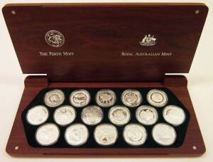 2000 Olympics cased set of 16 proofs as issued by the Perth Mint. All with certificates numbered "007253". Cat. $995.