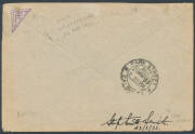 1933 (March 9) Switzerland-Australia #307b intermediate cover endorsed by pilot "Carried from Zürich to Calcutta Plane CH326 23/3/33" and signed "Carl Nauer" on face franked with India KGV 1a3p purple tied 'PARK STREET/23MAR33/CALCUTTA' datestamp affixed - 2