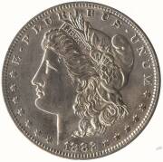 United States of America: 1882S Morgan silver dollars. All carded aUnc.. Lists and sell over $300 each on e-bay. - 2