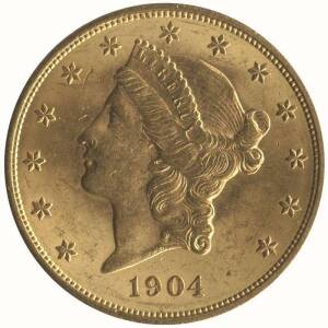 United States of America: 1904 $20 GOLD Double Eagle.