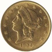 United States of America: 1904 $20 GOLD Double Eagle.