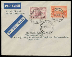 1936 Collection of mostly domestic flights between #576 & 698 with many intermediates, many are signed by pilots including Melbourne Cup flight from Papua registered & signed "Tommy O'Dea", condition variable but generally fine to very fine. High catalogu