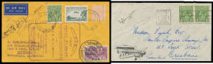 1937-38 Collection of internal & international flights between #705 & #817 with many better items including scarce intermediates notably per Mrs Bonney x5, HMAS "Australia" & HMAS "Albatross" covers, New Zealand-Australia per Flying Boat "Centaurus" #780 