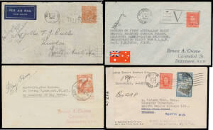 1938-46 Collection of internal & international flights between #820 & 1088b with many better items including early EAMS covers, 1938 Catapult Mail from HMAS "Canberra", 1939 Australia-NZ per "Aotearoa" #879e, Australia-New Guinea #894, Colombo-Karachi Qan