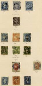 Collections of all States on various album pages, covering all periods, majority later years. Incl. wmk, perf. and shade variants and a few postmarks. Larger groups of NSW, Queensland and Tasmania. Mixed condition, viewing suggested. (100's).