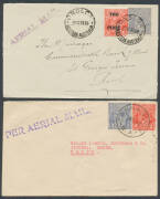 1924-39 bundle of apparently commercial mail mostly from within Western Australia with a range of frankings including 'FIVE/PENCE' on 4½d & 5d punctured 'OS', some Air Mail cachets & postmark interest including - 4