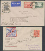 1934-35 Collection of internal & international flights between #409 & #504 with many better items including scarce intermediates, a good number are registered & many are signed by pilots etc, some "Cinderella" & postmark interest, etc, better frankings - 4