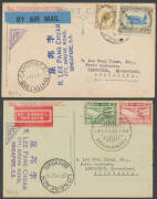 1934-35 Collection of internal & international flights between #409 & #504 with many better items including scarce intermediates, a good number are registered & many are signed by pilots etc, some "Cinderella" & postmark interest, etc, better frankings - 6