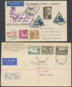 1934-35 Collection of internal & international flights between #409 & #504 with many better items including scarce intermediates, a good number are registered & many are signed by pilots etc, some "Cinderella" & postmark interest, etc, better frankings - 8