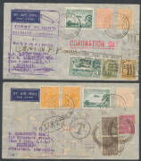 Handy bundle including 1926 (Aug 4) Melbourne-Alice Springs #108a but not endorsed, 1931 (June 11) unlisted Sydney-Newcastle-Sydney signed by the pilot, 1933 Aerial Pageant blue PPC, 1931 per Francis Chichester to Japan #212, 1937 intermediates per Mrs Bo - 4