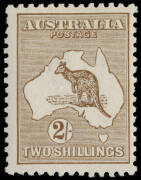 Group with 2d Grey, punct 'OS', (2 strips of 3**), 3d Olive, Die IIB, lower R cnr pair, part Harrison imprint, 2/- Brown (3*, 1 regummed), 2/- Brown, INVERTED wmk, commercially used, 2/- Maroon (2* and 2 imprint pairs*), 5/- Grey & Yellow**, 5/- Grey & Ye
