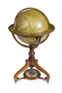 Terrestrial globe on stand, circa 1898