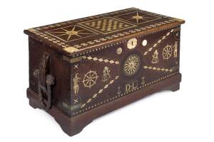 An important ships cabin trunk, 19th century