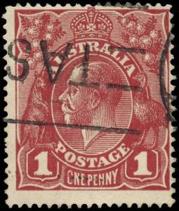 1d Carmine-Red (Plate 4) with variety "CNE PENNY" FU. BW:71(4)p.Provenance: Hugh Morgan.