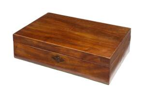 A mahogany writing box, English, circa 1865