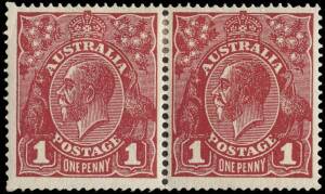 1d Rose Red (Die 3) range on annotated album pages, comprising 11 singles (2 with WATERMARK INVERTED) with several varieties, and 2 horizontal pairs (one with "White flaw on beard" variety. Cat.$1500.