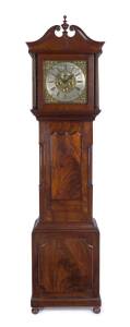 A Georgian grandfather clock in mahogany case