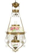 Miller hanging oil lamp in original condition, 19th century