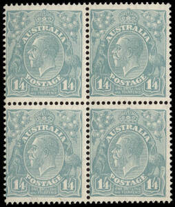 1/4 Greenish-Blue, fresh block.