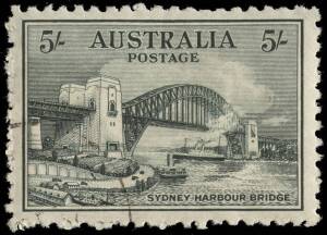 5/- Sydney Harbour Bridge, CTO with gum.
