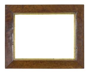 A musk picture frame with gilt slip, mid 19th century