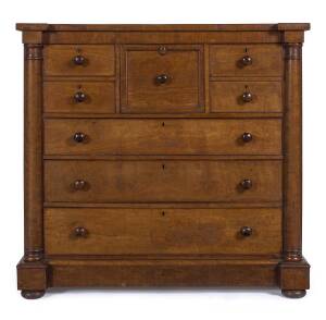 A rare redgum and cedar Colonial chest, circa 1835