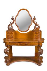 Dressing table, huon pine & blackwood, circa 1875